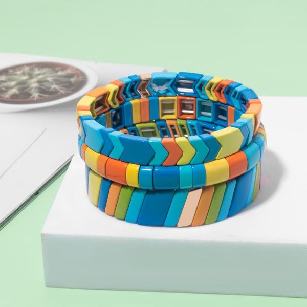 

charm bracelets miyouke blue fashion men enamel bracelet trendy classic sport 2021 design, Golden;silver