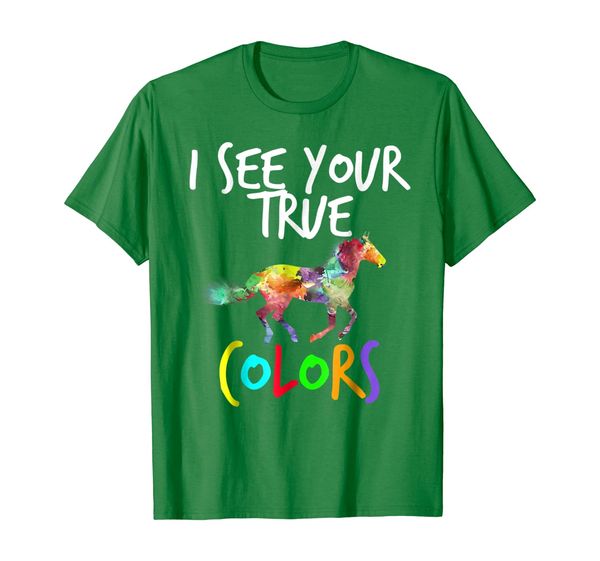 

autism awareness horse t-shirt - i see your true colors, White;black