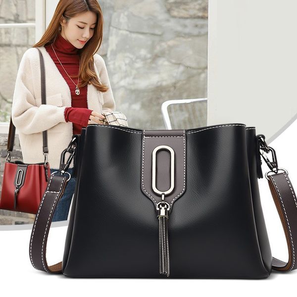 

bag bucket temperament female shoulder trendy large-capacity small 2021 diagonal new fashion soft leather ladies kgjqb