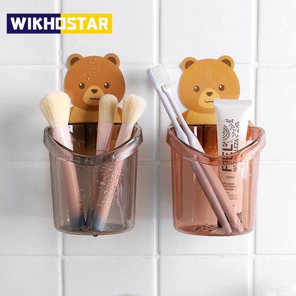 

punch toothbrush holder bathroom accessories set wall mount tooth brush toothpaste cup storage rack bath accessory