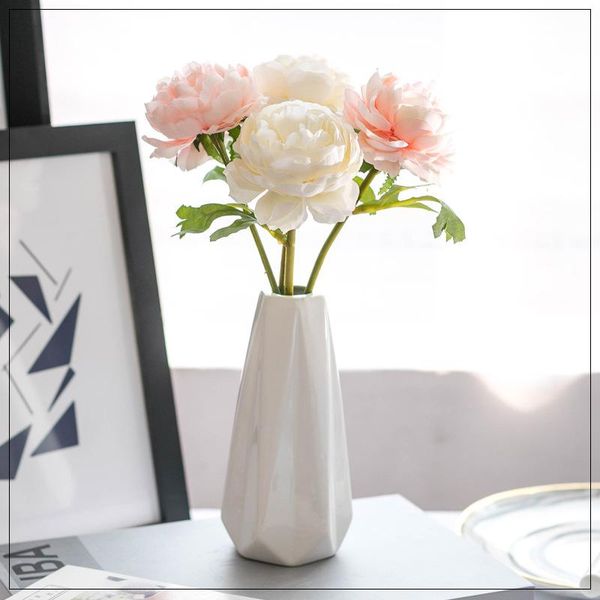 

artificial flower peony home wall decor wedding party living room decoration accessories garden outdoor tableau fleur decorative flowers & w