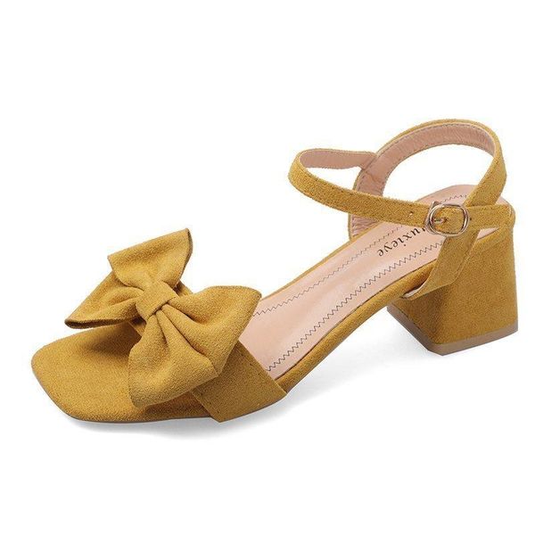 

summer women's sandals fashion all-match sweet and simple bow decoration elegant with heel dress shoes, Black