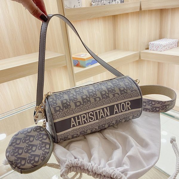 

women's 2021 popular new screen red printing one shoulder slanting pillow bag boston bag