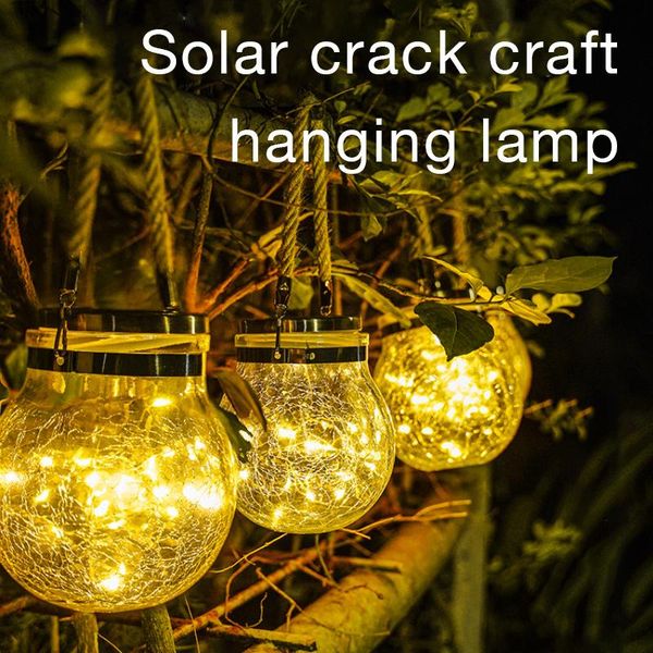 

solar lamps landscape hanging light led lawn street night ball glass jar outdoor garden decoration christmas