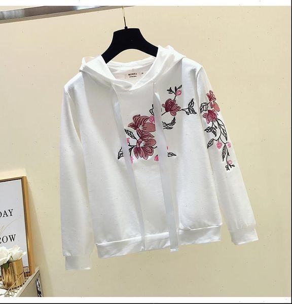 

womens winter hoodies full sleeve hoodie embroidery women female, Black