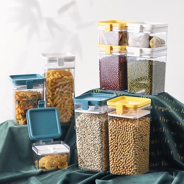 

kitchen sealed storage tank transparent preservation with cover plastic pp miscellaneous grain box snack container bottles & jars