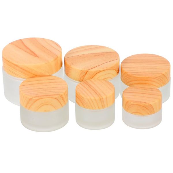 

storage bottles & jars 6pcs cosmetics makeup cream dispenser travel matte glass for lotion