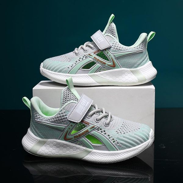 

kids fashion sneakers for boys girls mesh tennis shoes breathable sports running lightweight children casual walking athletic & outdoor, Black