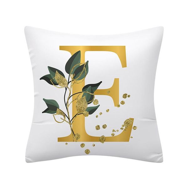 

cushion/decorative pillow green leaf flower gold letter cover home decoration bedroom living room sofa cushion