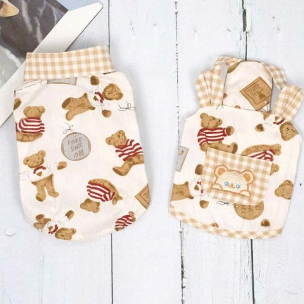 

dog apparel summer thin teddy than panda clothes print bear camisole couple shirt small clothing
