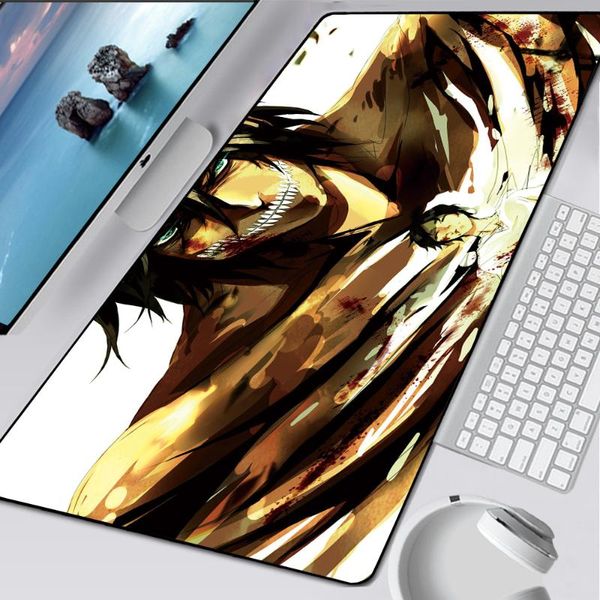

mouse pads & wrist rests attack on titan xxl pad large computer gaming mousepad keyboard to notbook pc gamer office desk mice mats