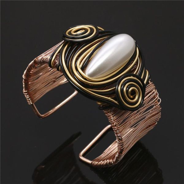 

Fashion Ethnic Colorful Flower Rhinestone Charm Wrap Women Bracelets & Bangles Female Metal Wire Weave Jewelry Tennis, Golden;silver
