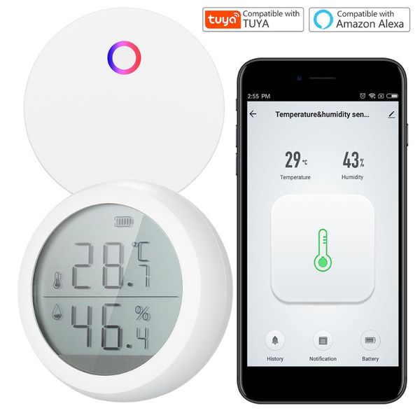 

smart home control tuya zigbee wifi gateway hub for thermometer hygrometer sensor compatible with alexa google app remote