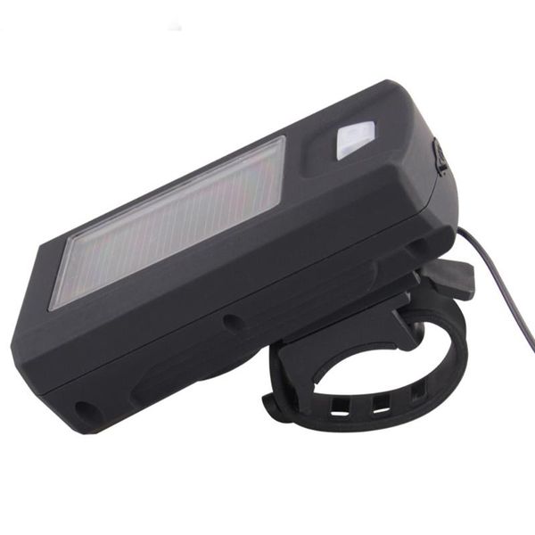 

bike lights bicycle solar power headlight with horn waterproof usb rechargeable front warning lamp for outdoor hiking riding