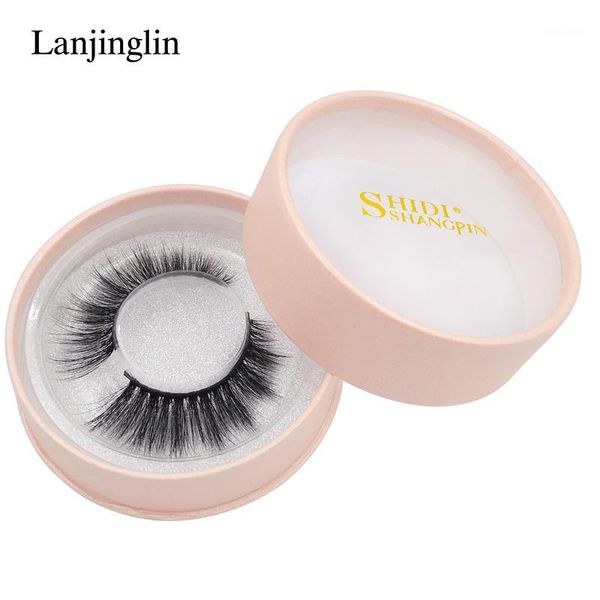 

1 pair mink eyelashes 3d lashes natural false eyelash extension soft fake eye winged hand made makeup1