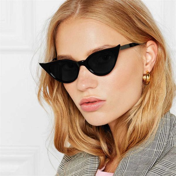 

aviator sunglasses classic women retro cateye sunglasses 2021 fashion luxury brand designer cat eye sun glasses for laides vintage uv400 eye, White;black