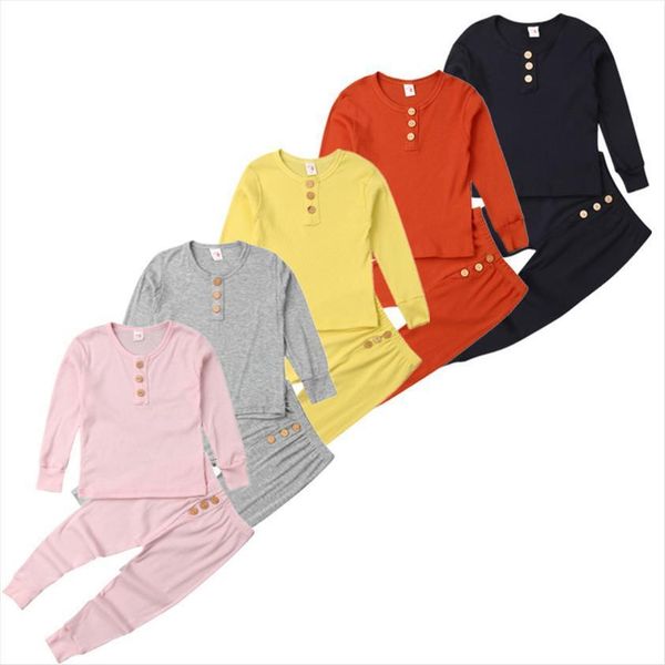 

Arrivels Kids Baby Boys Girls Long Sleeve Tops T Shirt Pants Leggings Outfits Set, White