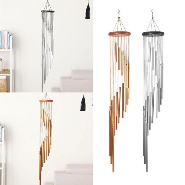 

decorative objects & figurines s shape long wind chime nordic style classic rotating 18-tube ornaments home bedroom decorations gift