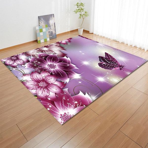 

carpets 1pcs/set flower 3d printing bedroom carpet living room coffee table sofa large mat door bedside
