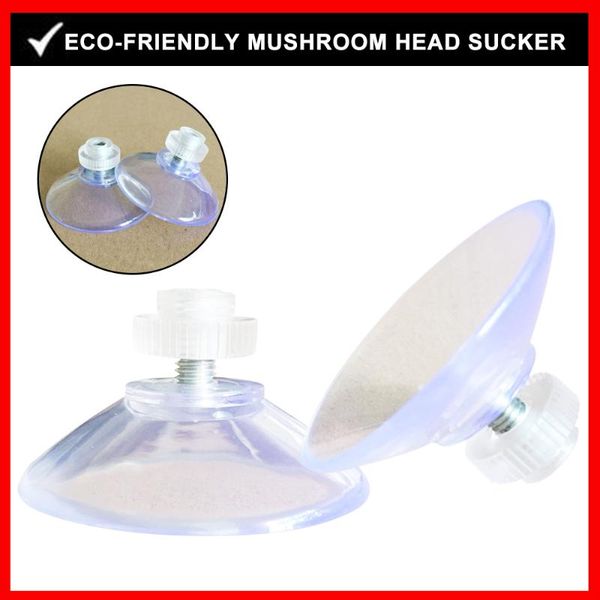 

hooks & rails 1pc with m4 thread 40mm suction cups knurled nut clear for kitchen cup screw storage hanger home tools