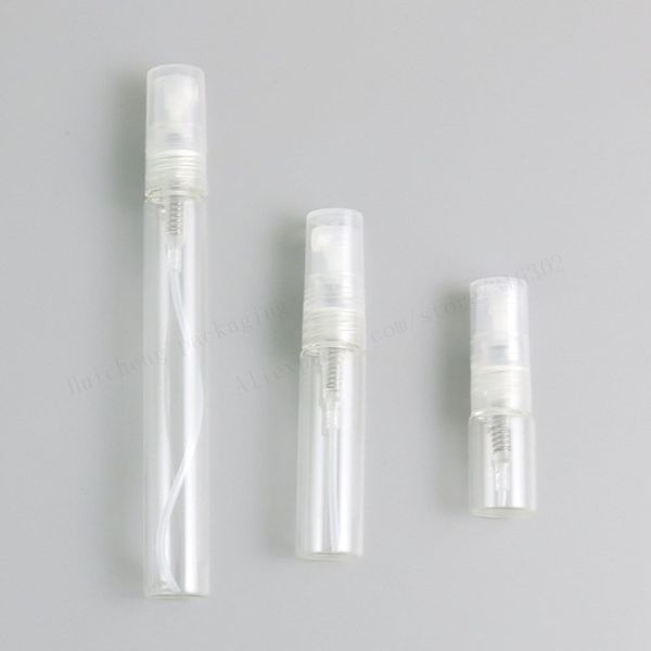 

100 x 2ml 5ml 10ml small refillable perfume bottle 10cc transparent glass fragrance atomizer mist spray liquid container