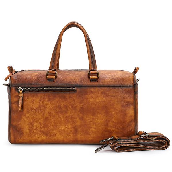 

duffel bags 2021 brown business full grain leather luggage bag for men women