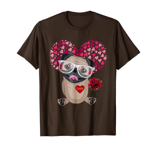 

be my valentine cute pug dog t-shirt, White;black