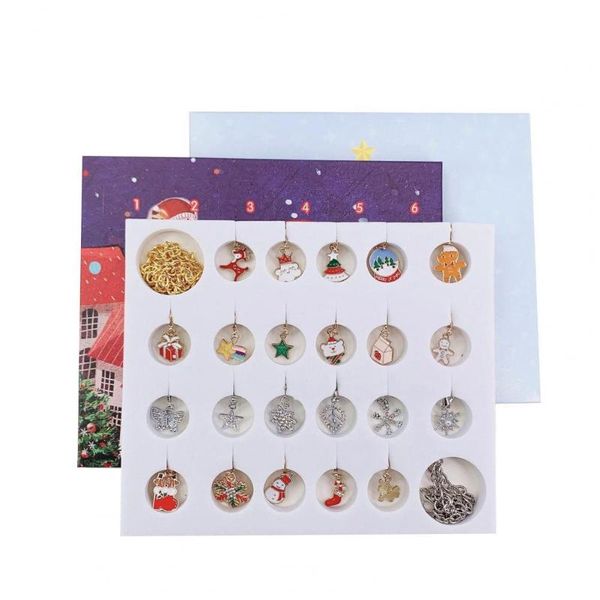 

earrings & necklace jewelry christmas charm calendar girls exquisite cartoon snowflake deer snowman cloud bracelet, Silver