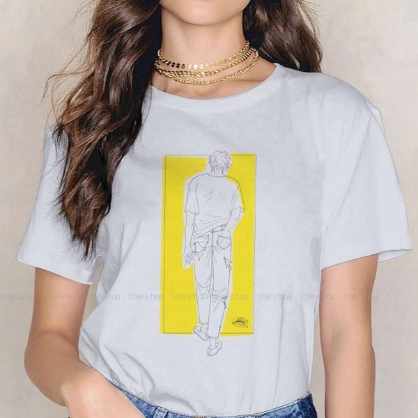 

women's t-shirt explore boy female shirts banana fish manga oversized vintage women tshirts harajuku casual feminine blusas, White