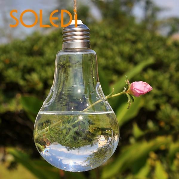 

vases clear light bulb shape glass hanging vase bottle terrarium plant diy wedding
