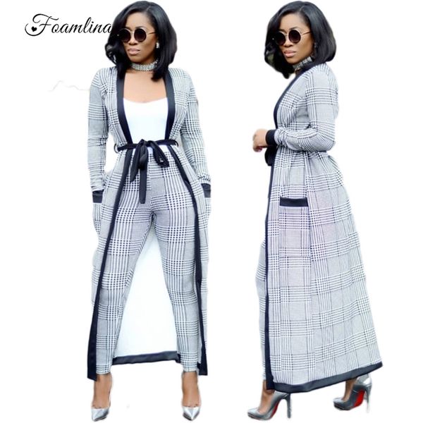 

women sping dress + coat +women tank 3 pieces sets fashion leisure work office autumn long 210603, White