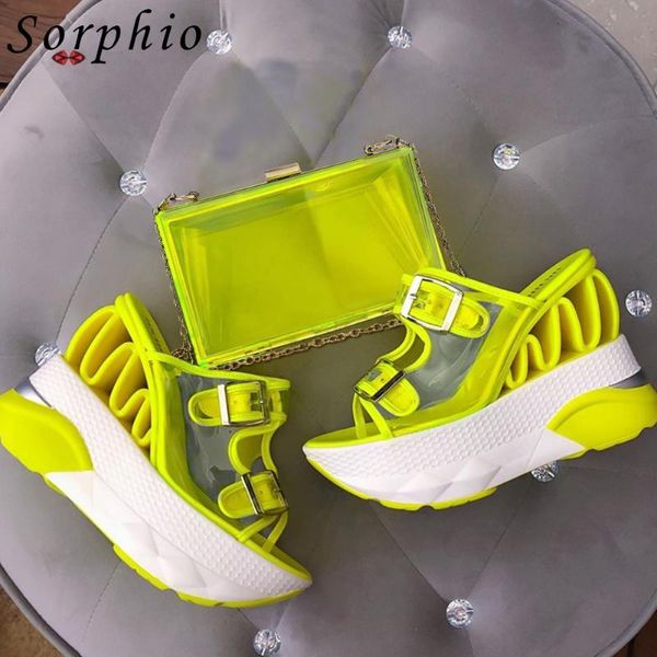 

sorphio 2021 ins brand wave wedges sandals comfortable summer platform women high heels casual shoes woman, Black