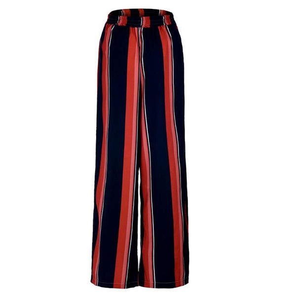 

men's pants 2021 style women fashion striped leggings ladies wide leg trousersz818, Black