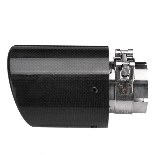 

manifold & parts universal 2.5inch 6m-in 101mm-out carbon fiber car exhaust tip pipe muffler rear tail throat glossy