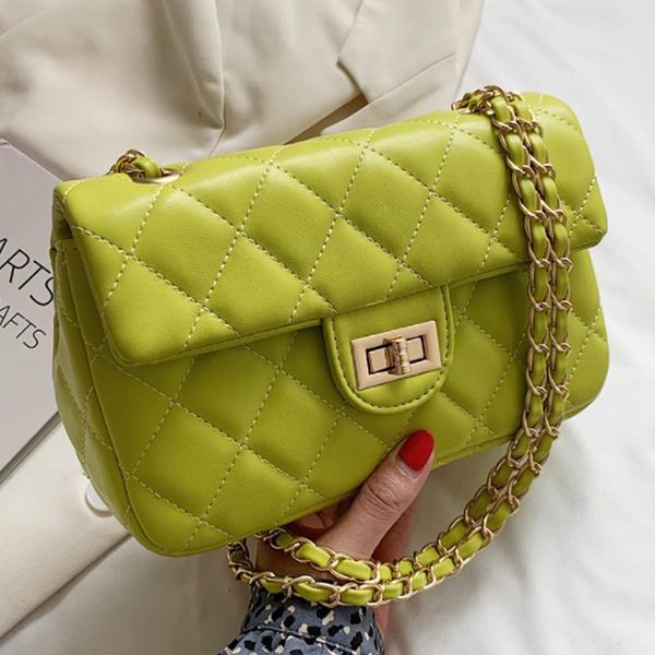 

evening bags classical lingge small pu leather crossbody for women 2021 designer fashion shoulder purses and handbags chain bag