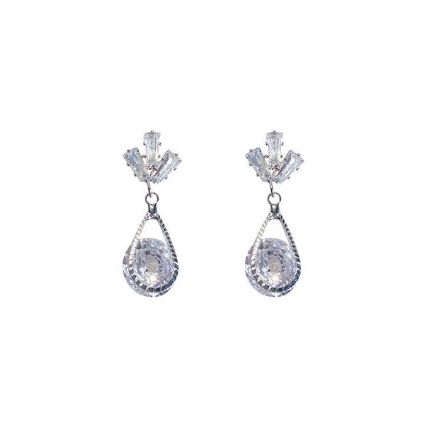 

stud sample yiwu baoyu big crystal elegant earrings, Golden;silver