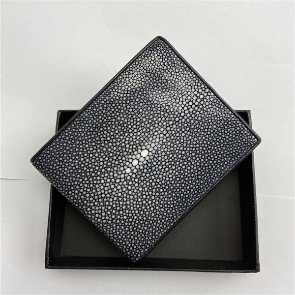 

wallets thailand genuine sand dot skin men's short bifold wallet card holders exotic leather male small black clutch purse, Red;black