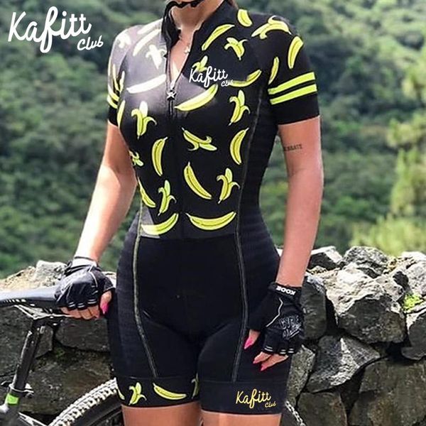 

racing sets kaficlub women shor-sleeved cycling jersey sweatshirt macaquinho go road bike jumpsuit suit, Black;blue
