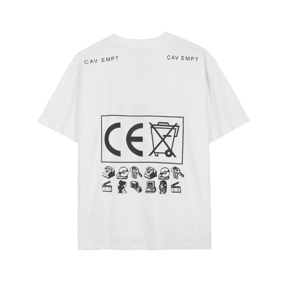 

brand 2021 spring and summer new c.e. creative three dimensional letter pattern round neck pullover short sleeve batch, White;black