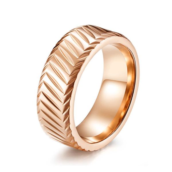 

wedding rings 8mm stainless steel men's ring simple fashion luxury jewelry accessories brands holiday gift for male, Slivery;golden