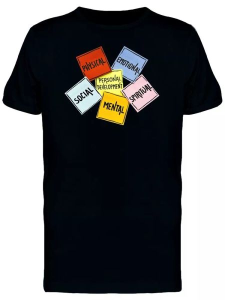 

personal development sticky note men's tee -image by shutterstock, White;black