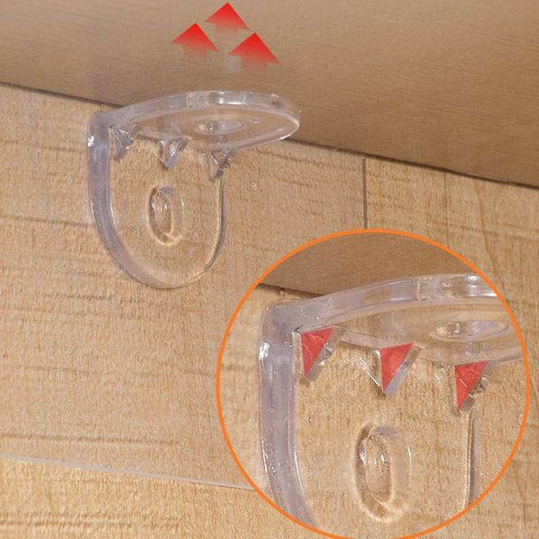 

hooks & rails 4/8pcs shelf support adhesive pegs plastic closet cabinet clips wall hanger for kitchen bathroom accessories 2021