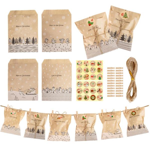 

gift wrap 1 set christmas paper bag pouch