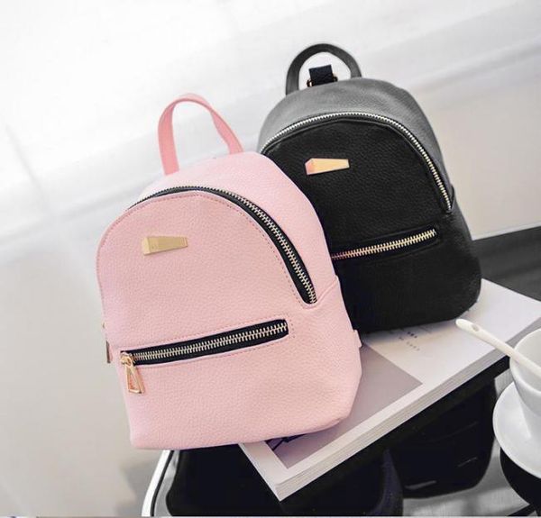 

backpack fashion women pu mini travel shoulder bag girls ladies leather rucksack white cmall #5$