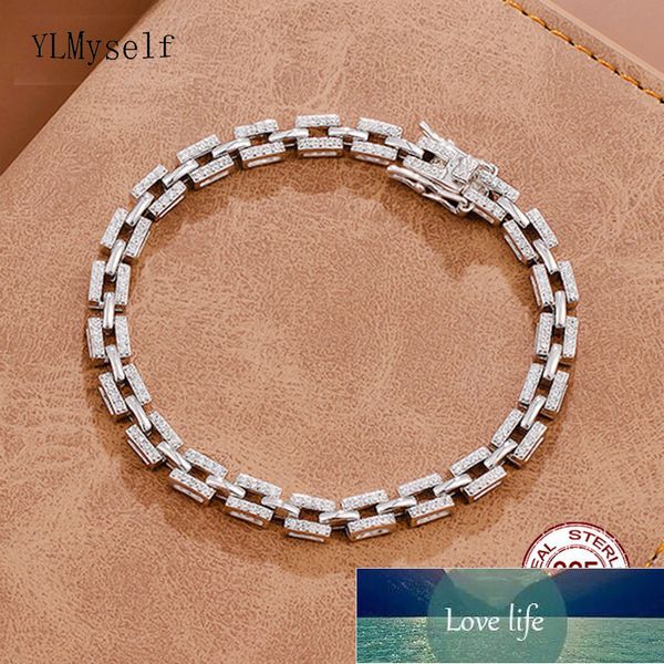 Set di braccialetti in vero argento 925 da 15-19 cm Stupendo piccolo zircone completo Consegna veloce con confezione regalo Gioielleria raffinata Regalo di compleanno Prezzo di fabbrica design esperto Qualità Ultimo stile