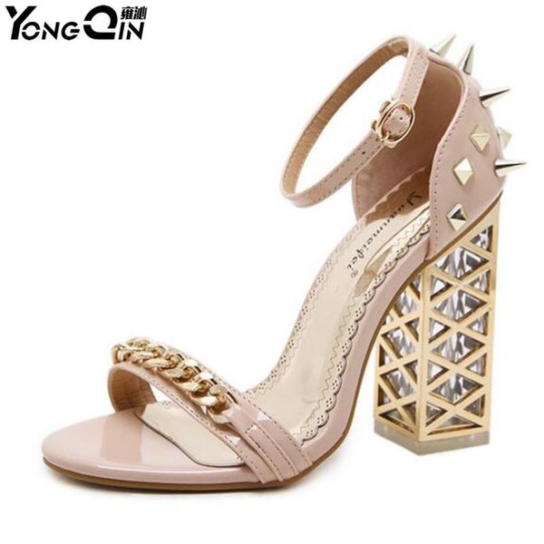 

rivet women sandals crystal shoes high heels womens size 34-40, Black