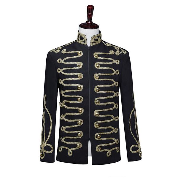 

men's suits & blazers men black suit jackets wedding dress coat for autumn and winter studio pos nightclub bar singer host, White;black