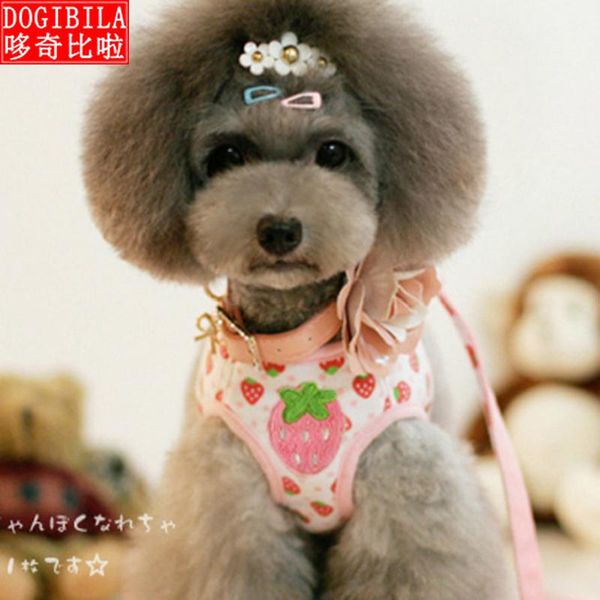 

dog collars & leashes chain chest and back traction rope pet breasts teddy supplies