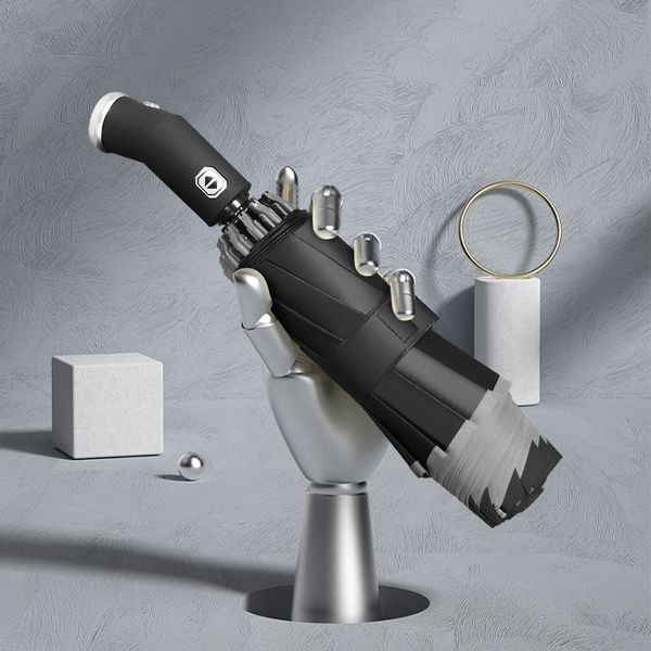 

umbrellas reverse automatic led folding umbrella black uv windproof with backlight large paraguas rain equipment ll50um