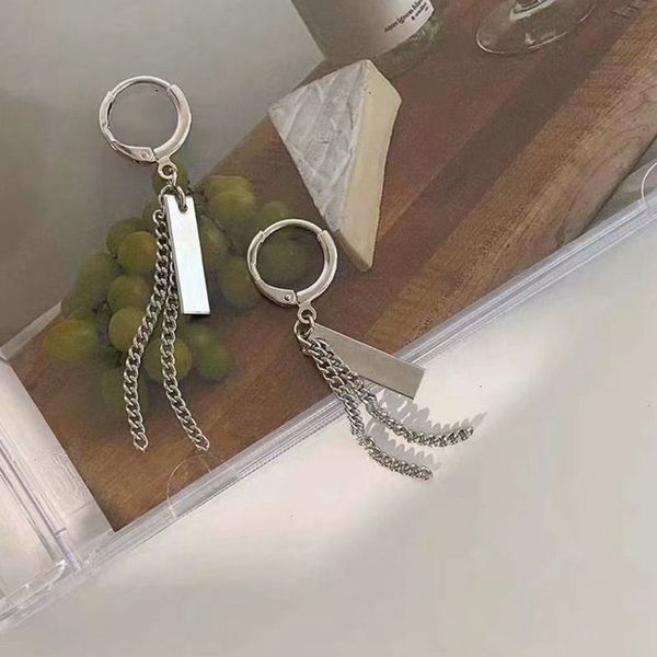 

70%off simple silver tassel chain korean net red new fashion design long earrings